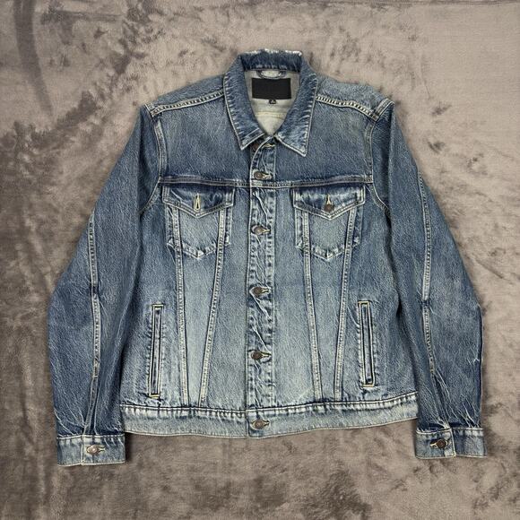 Lucky Brand VTG Limited Edition Rolling Stones Denim Jean Trucker Jacket XL - Picture 2 of 4